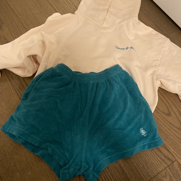 Sporty&Rich Sapphire blue shorts - Picture 1 of 4